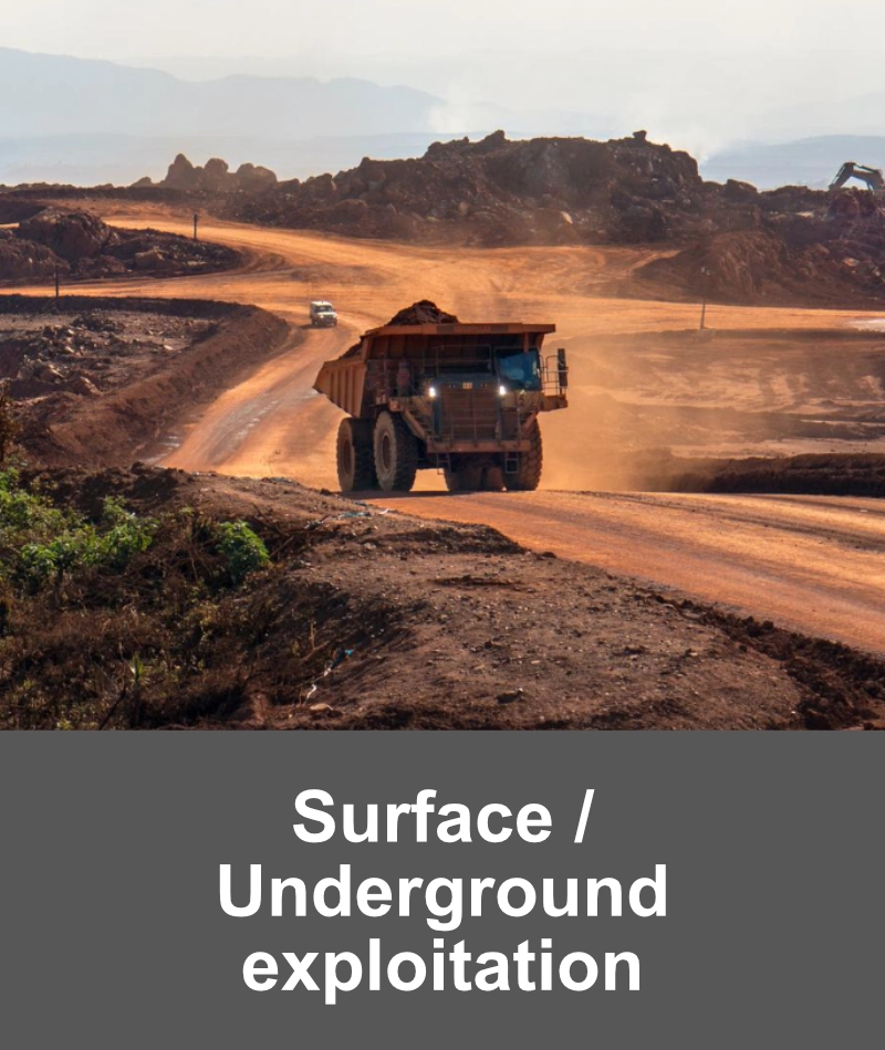 Surface / Underground exploitation